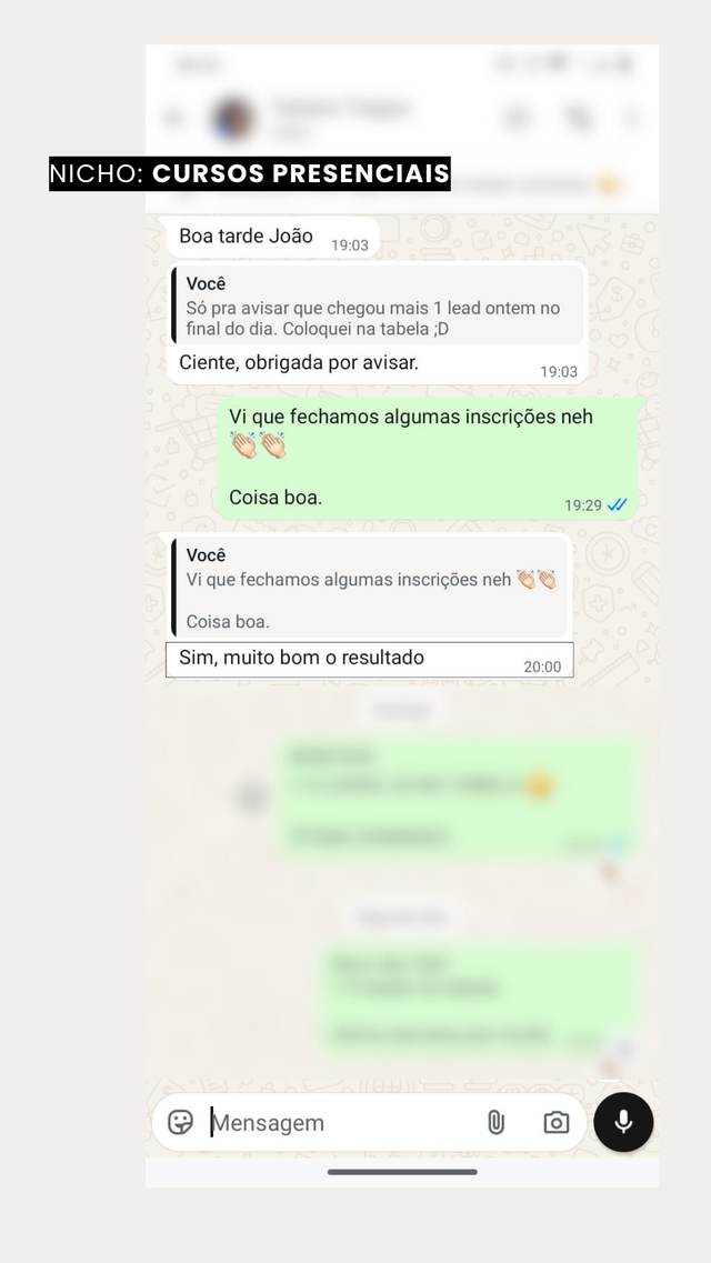 Print de conversa de cliente com resultado obtido pela Vision