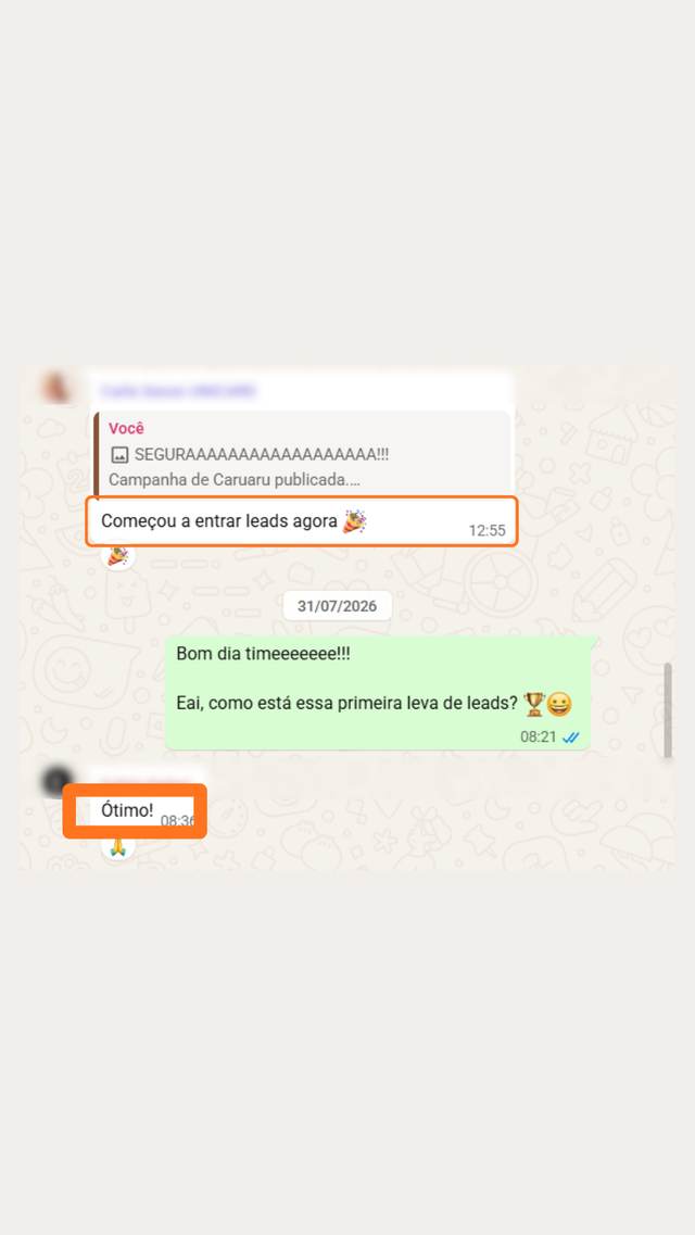 Print de conversa de cliente com resultado obtido pela Vision