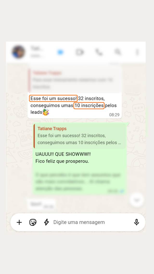 Print de conversa de cliente com resultado obtido pela Vision